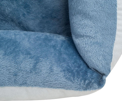 Orthopedic Rectangle Bolster Pet Bed,Dog Bed, Medium 25X21 Inches Blue, by , Blue with Orthopedic Insert. (HCT-ORT-BLUE)